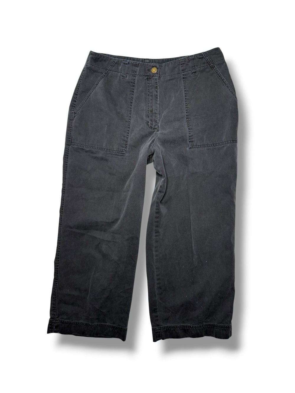 Jones Sport Black Straight Leg Capris Size 10